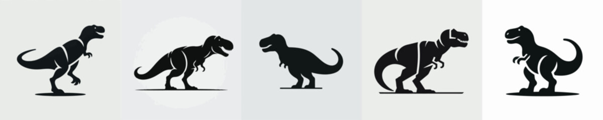 Tyrannosaurus Silhouette Vector Illustration © Fajar