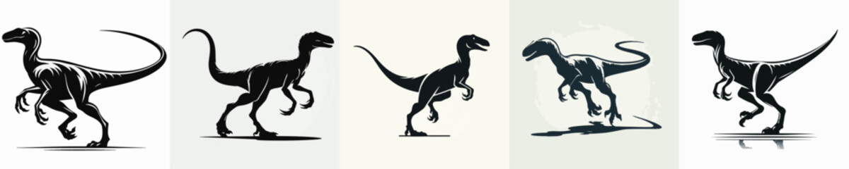 Velociraptor Silhouette Vector Illustration © Fajar