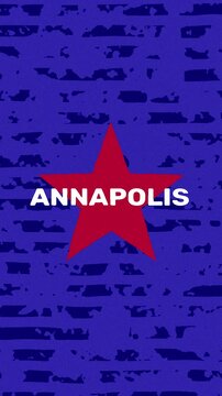 Annapolis text - United States USA Colors Effect Glitch