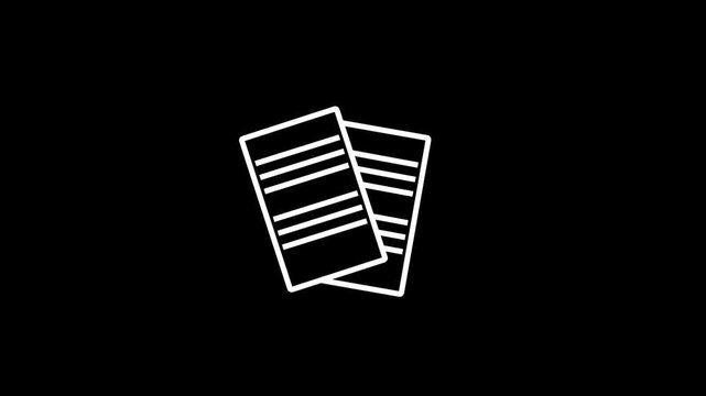 Clipboard with checklist 2d flat animation, to-do list and business planning project with check marks for task completion.
