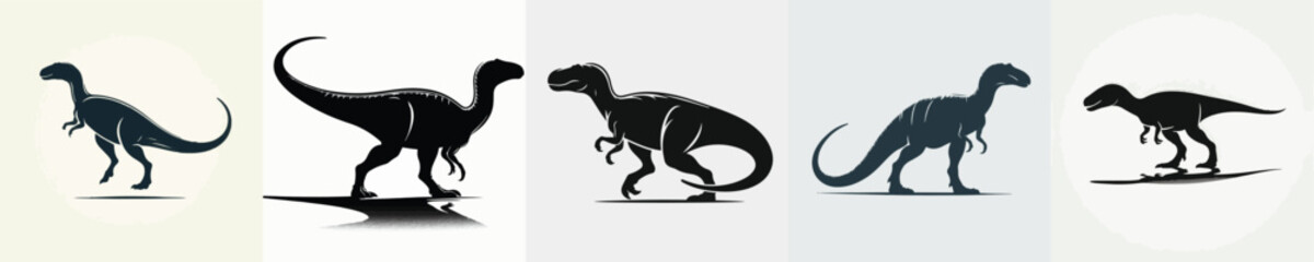 Allosaurus Silhouette Vector Illustration © Fajar
