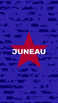 Juneau text - United States USA Colors Effect Glitch