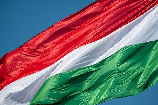 Hungarian National Flag Close Up