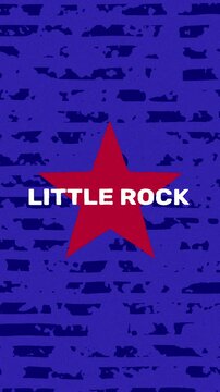 Little Rock text - United States USA Colors Effect Glitch