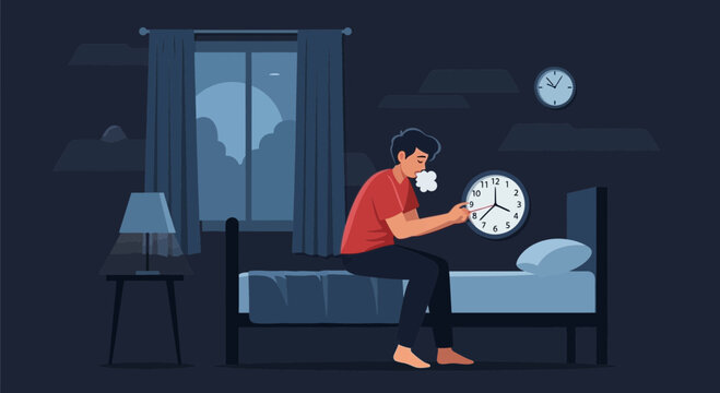 Anxiety And Insomnia Keeping Him Awake Late At Night
