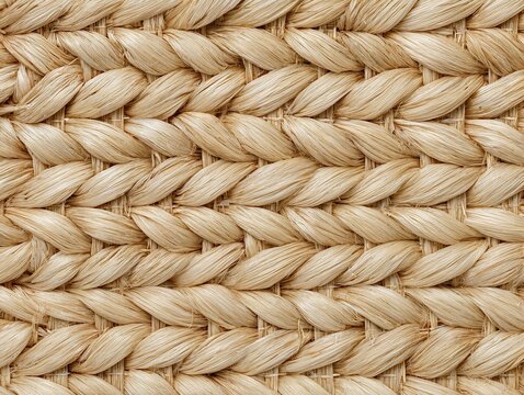 Natural Raffia Woven Fiber Texture, Light Rustic Summer Craft Background