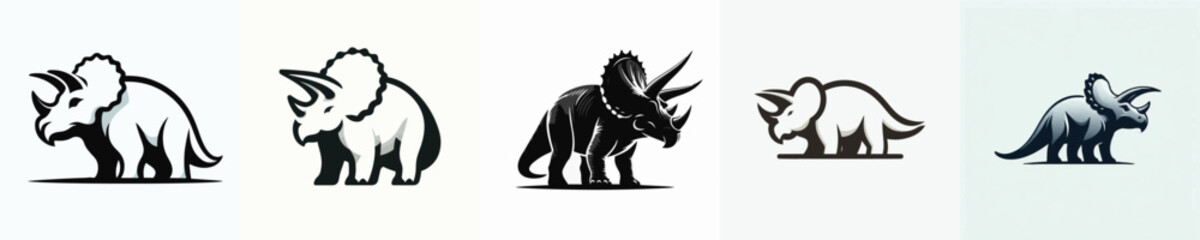 Triceratops Silhouette Vector Illustration © Fajar