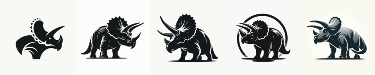 Triceratops Silhouette Vector Illustration © Fajar