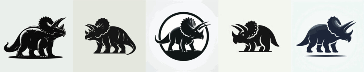 Triceratops Silhouette Vector Illustration © Fajar