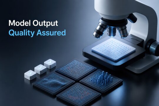 Atmospheric AI quality assurance with microscope inspection of model output and data validation workflow