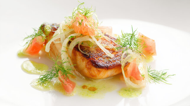 seared arctic char with fennel and grapefruit vinaigrette