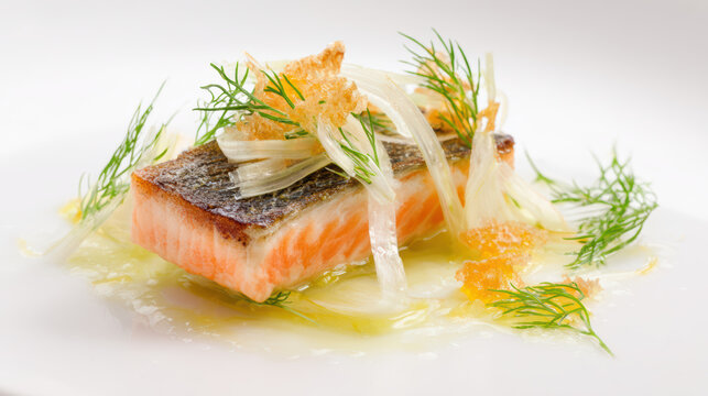 seared arctic char with fennel and grapefruit vinaigrette