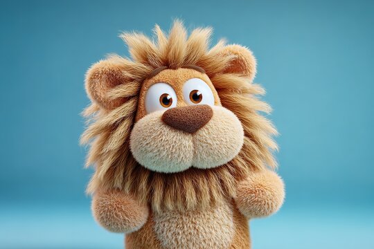 3d lion cute cartoon style 
