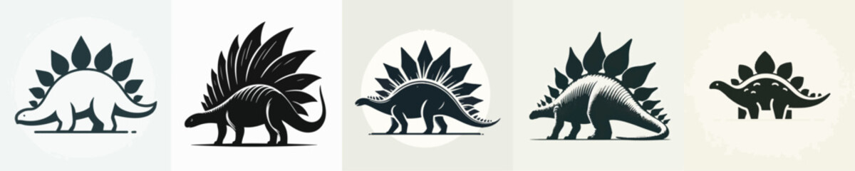 Stegosaurus Silhouette Vector Illustration © Fajar