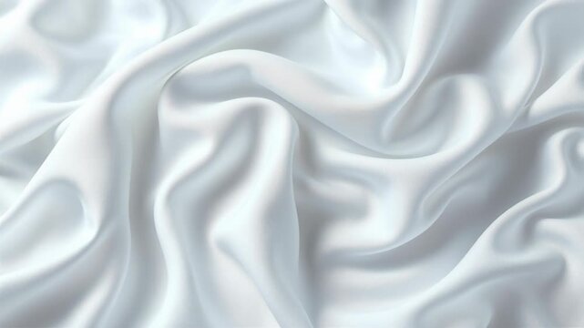 White silk fabric cloth smooth satin texture luxury soft wrinkle wave elegant background
