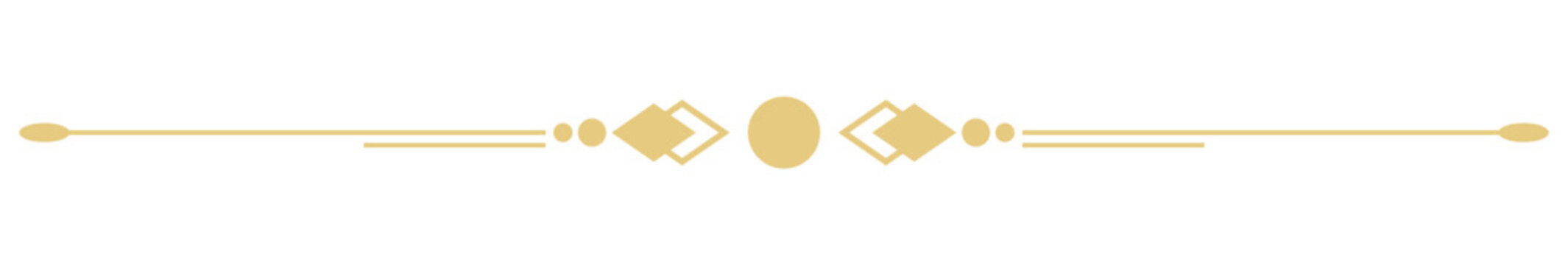 Golden separator border vintage gold divider design card vector