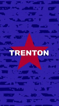 Trenton text - United States USA Colors Effect Glitch