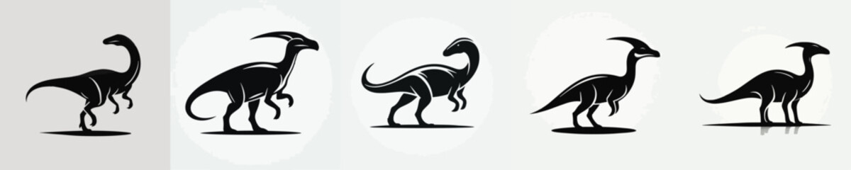 Parasaurolophus Silhouette Vector Illustration © Fajar