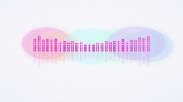 Abstract binary data visualization with colorful gradient background Looping animation video
