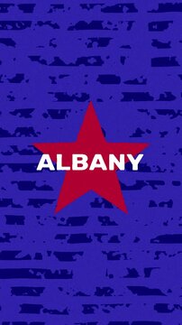 Albany text - United States USA Colors Effect Glitch