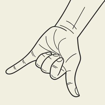 Hand pointing finger gesture