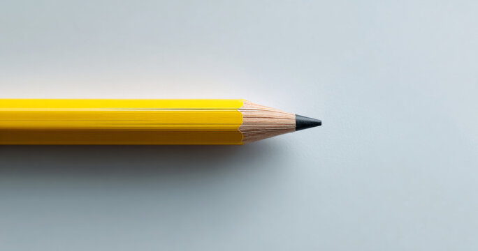 Close-up of sharpened yellow pencil tip