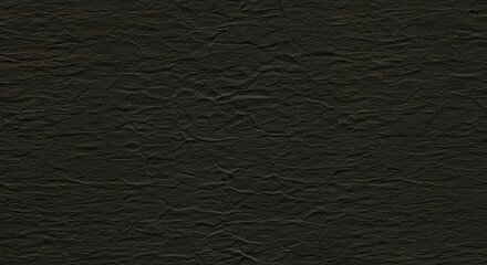 Fototapeta premium Textured Black Paper Wrinkles Dark Surface Design