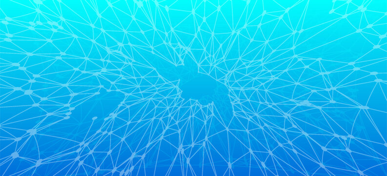 Geometric graphic background molecule and communication. Big data complex with compounds. Perspective backdrop. Minimal array Big data. Digital data visualization. Scientific vector illustration
