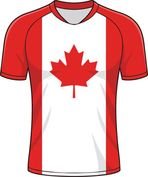 Canada National Flag Patriotic Sports Jersey Design