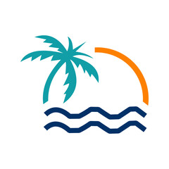 Obraz premium tropical island with coconut trees