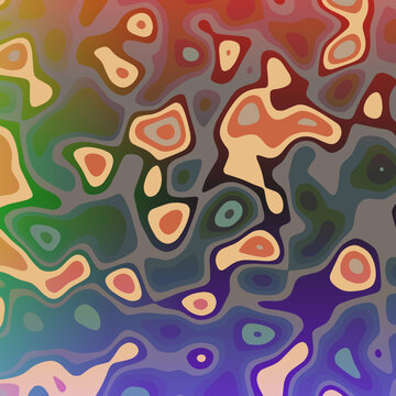 Abstract Background with Contour Forming an Organic Pattern Pastel Color. Minimalist Modern Paper Cut Texture Landscapes Design Vector. Ideal for Use Background in Design Projects, Branding, Posters