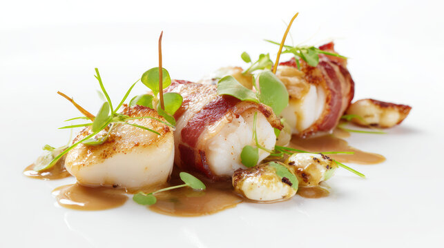 monkfish medallions wrapped in pancetta