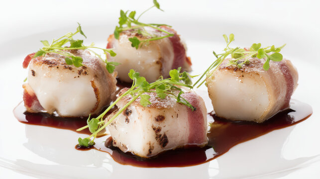 monkfish medallions wrapped in pancetta