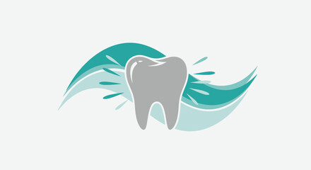 Fototapeta premium Dental Health Illustration Showing a Clean Tooth with a Stylish And Modern Design