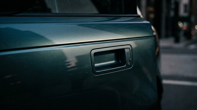 Rolls royce cullinan rear detail close up of the tailgate and handle