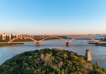 Fototapeta premium Tianjin Binhai New Area Rainbow Bridge