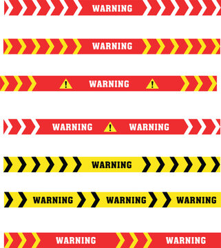 Illustrazione vettoriale di striscia di segnalazione warning e pericolo, con pattern giallo e nero. Ideale per sicurezza industriale, cantieri, avvisi, interfacce e grafica informativa.