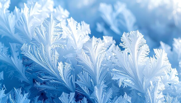 Intricate Ice Crystals Frozen Patterns Nature.