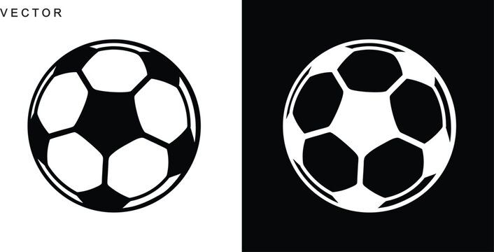 Football vector icon, Soccer ball Vector illustration on a white background
