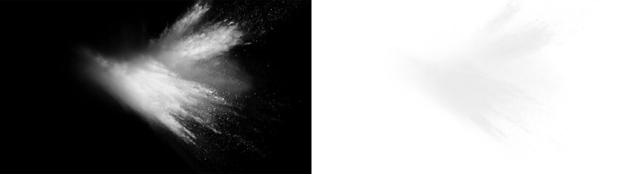 White dust particle sprite effect with misty edges on a transparent background created for visual design purposes