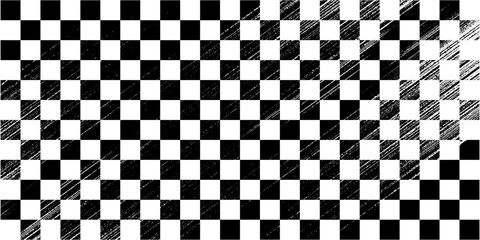 Fototapeta premium Black and white checkered pattern, Checkerboard seamless pattern