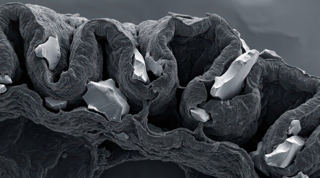 Microplastic Fragment Accumulation in Daphnia Magna Gut Ion-Abrasion Scanning Electron Micrograph The Concept of Bioaccumulation