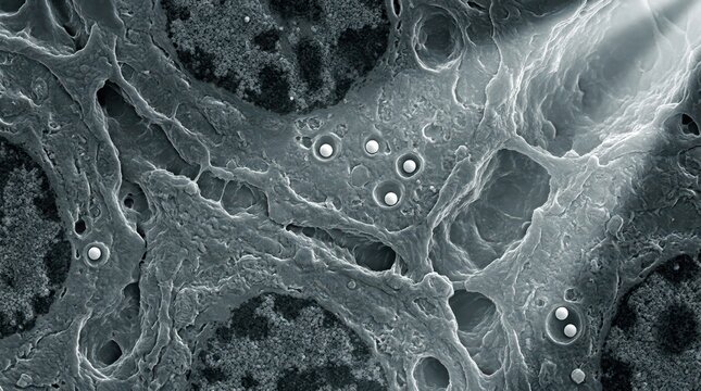 Nanoplastic Particle Transport within the Endothelial Matrix of the Blood-Brain Barrier Ion-Abrasion Scanning Electron Micrograph