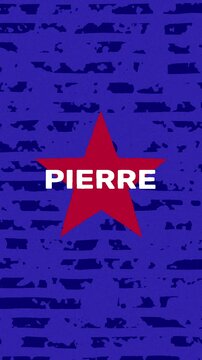 Pierre text - USA United States Colors Minimalist Glitch Animation