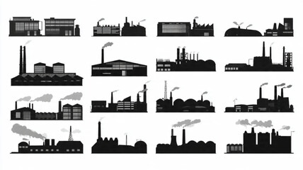 Fototapeta premium Industrial factory buildings and facilities.