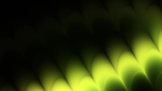 Abstract Green and Yellow Glowing Wavy Pattern Background