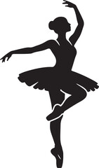 silhouette of ballerina pirouette on pointe  © Hasher