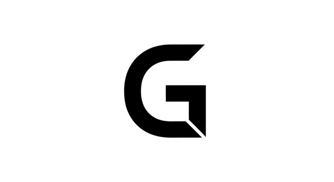 Modern Black Letter G Logo Design on White Background