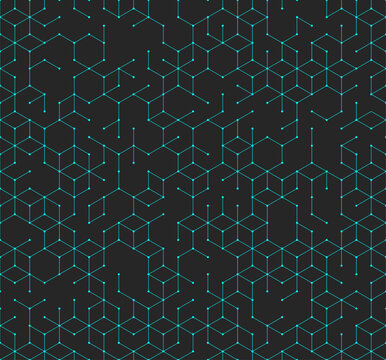 Abstract high tech seamless vector pattern. modern technology Artificial intelligence vector background
