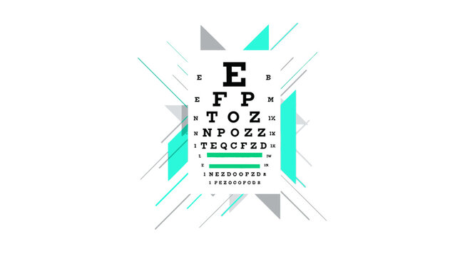 Eye Chart Design With Geometric Shapes and Modern Aesthetics of Vision and Optics